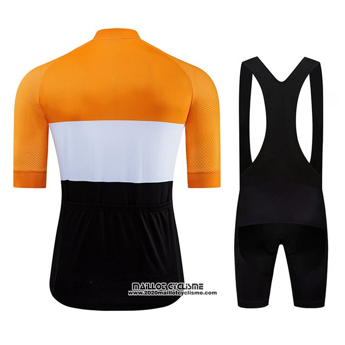 2020 Maillot Ciclismo Le Col Noir Blanc Jaune Manches Courtes et Cuissard